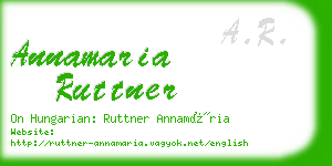 annamaria ruttner business card